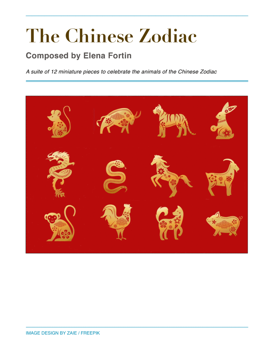 The Chinese Zodiac sheet music cover