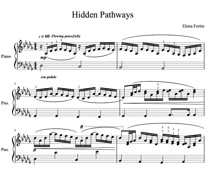 Hidden Pathways Sheet Music Sample