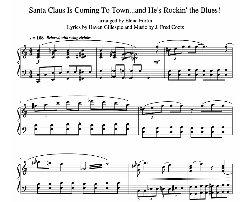 Santa Claus is Comin' To Town Sheet Music Sample