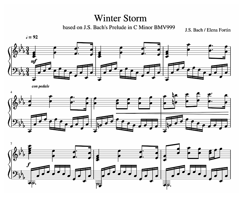 Winter Storm Sheet Music Sample